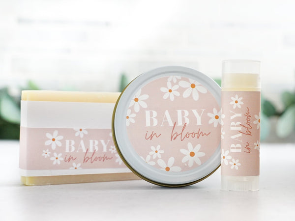Baby in Bloom - Retro Daisy Baby Shower Favors - Little Flower Soap Co