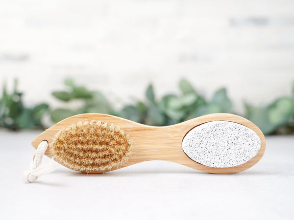 Bamboo Exfoliating Foot Pedicure Tool - Little Flower Soap Co