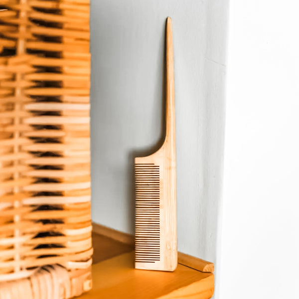 Bamboo Paddle Hairbrush - Square - Little Flower Soap Co