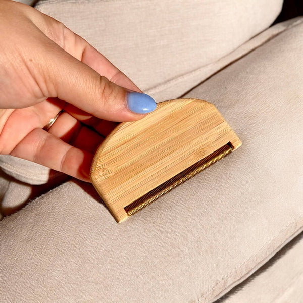 Bamboo Travel Lint Remover – Compact Eco - Friendly Fabric Care Tool - Little Flower Soap Co