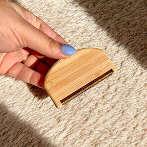 Bamboo Travel Lint Remover – Compact Eco - Friendly Fabric Care Tool - Little Flower Soap Co