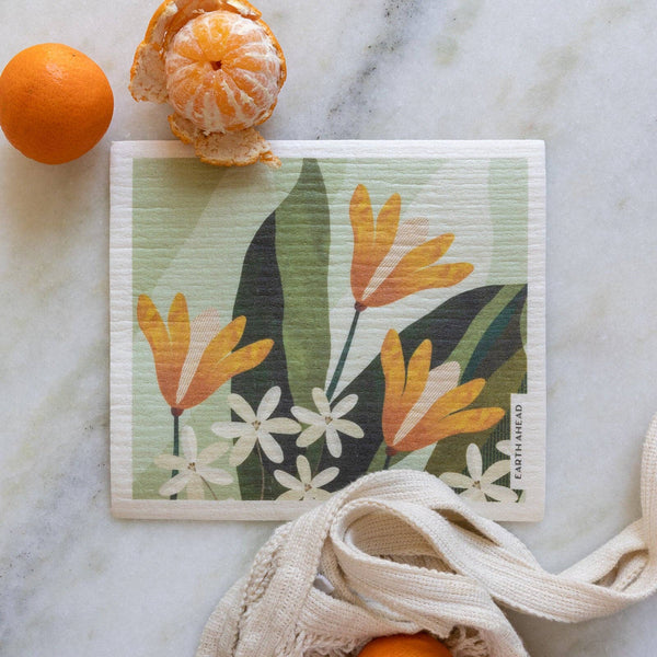 Swedish Dishcloth - Happy Lilies