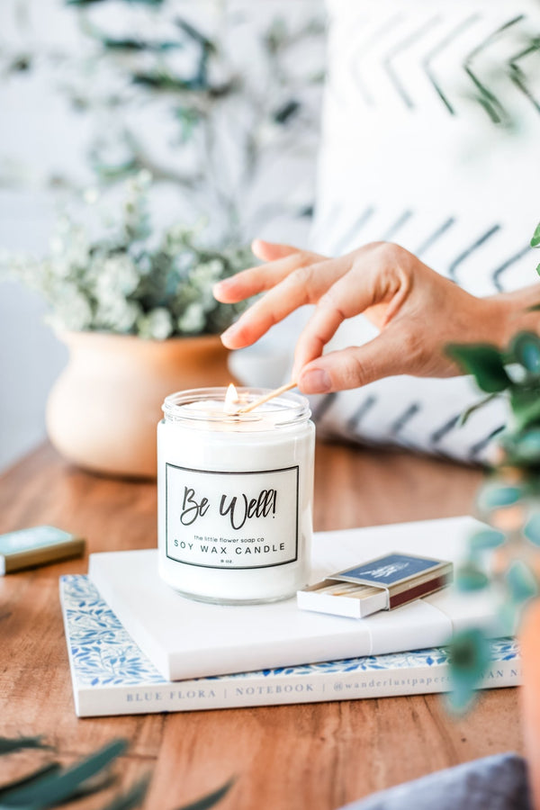 Be Well Candle - Yoga & Meditation Gift - Little Flower Soap Co