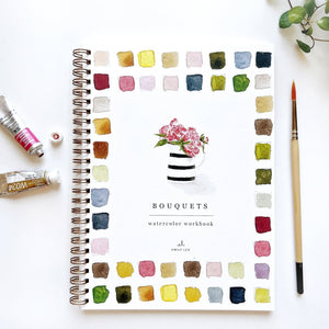 Bouquets Watercolor Workbook - Little Flower Soap Co