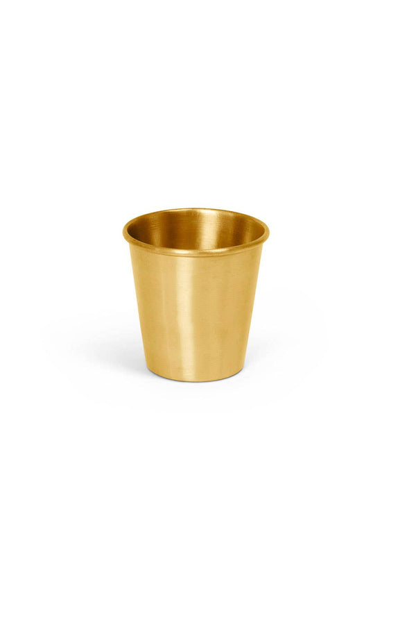 Brass Bathroom Cup – Handmade Vintage - Inspired Tumbler - Little Flower Soap Co