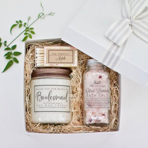 Bridal Party Gifts - Thank You or Will You Be my Bridesmaid Ask - Little Flower Soap Co