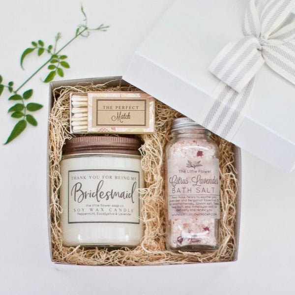 Bridal Party Gifts - Thank You or Will You Be my Bridesmaid Ask - Little Flower Soap Co