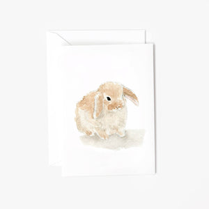 Bunny mini notecard - Spring greeting card - Little Flower Soap Co