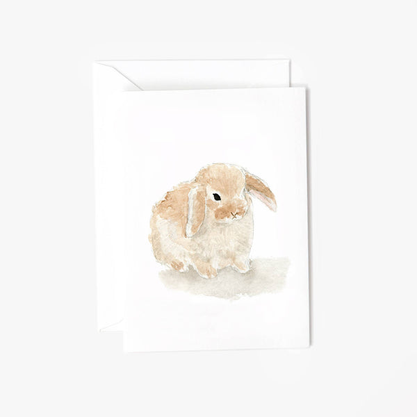 Bunny mini notecard - Spring greeting card - Little Flower Soap Co