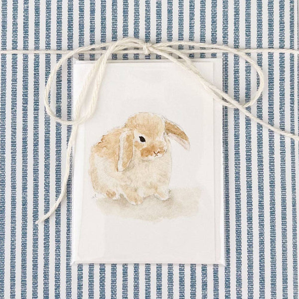 Bunny mini notecard - Spring greeting card - Little Flower Soap Co