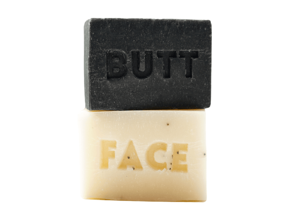 Butt Face Peppermint & Charcoal Soap Set - Little Flower Soap Co