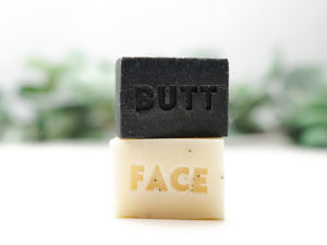 Butt Face Peppermint & Charcoal Soap Set - Little Flower Soap Co