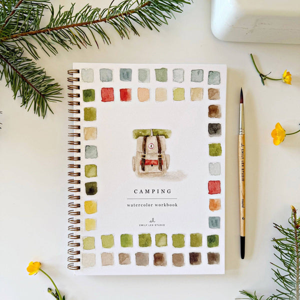 Preorder - Camping watercolor workbook -  coming soon