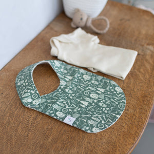 Camping Print Snap Bib - Little Flower Soap Co