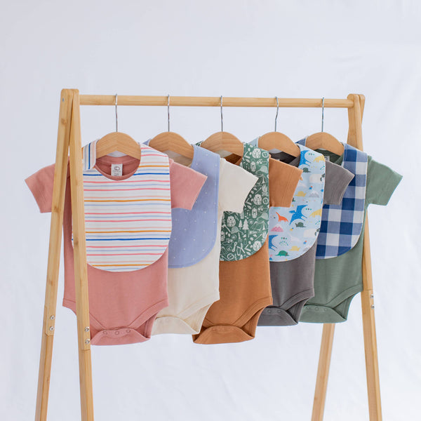 Camping Print Snap Bib - Little Flower Soap Co