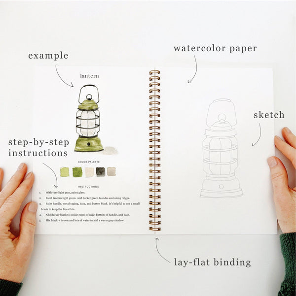 Camping watercolor workbook - Little Flower Soap Co