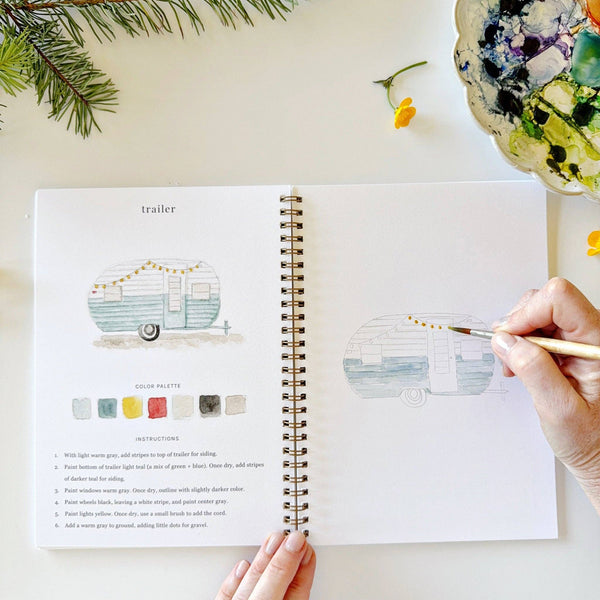 Preorder - Camping watercolor workbook -  coming soon