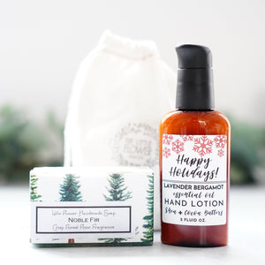 Christmas Stocking Stuffer – Holiday Hand Lotion &amp; Soap Gift Set - Little Flower Soap CoChristmaschristmas boxchristmas decorStocking Stuffer