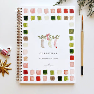 Christmas Watercolor Workbook - Little Flower Soap Co