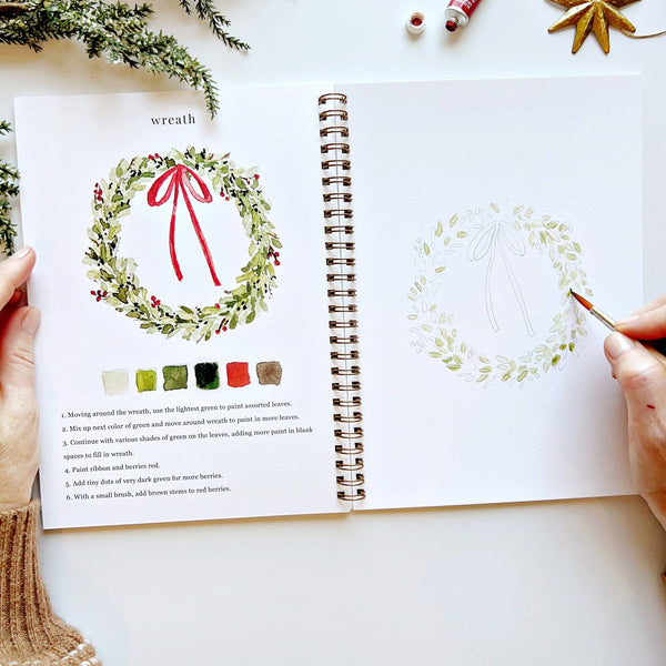 Christmas Watercolor Workbook - Little Flower Soap Co