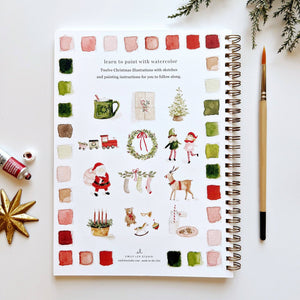 Christmas Watercolor Workbook - Little Flower Soap Co