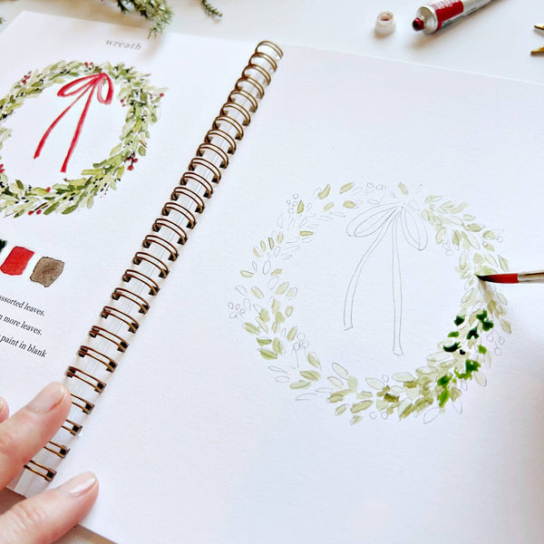 Christmas Watercolor Workbook - Little Flower Soap Co