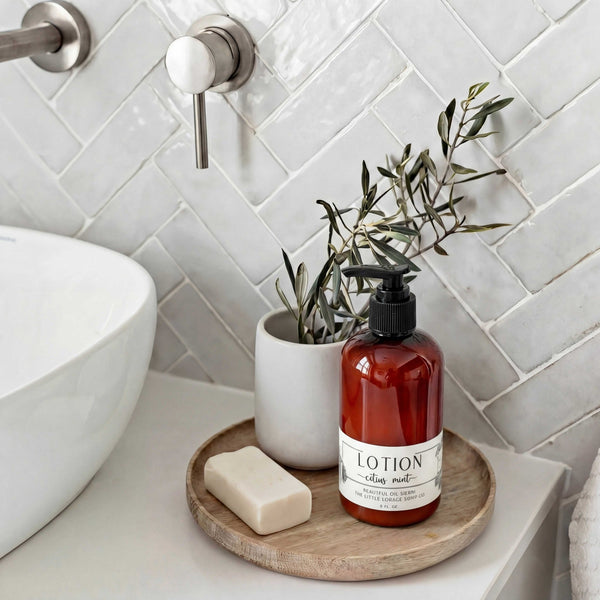 Citrus Mint Lotion - 8oz Bottle - Little Flower Soap Co8ozbathroom accessoriesbathroom decorBathroom Decor