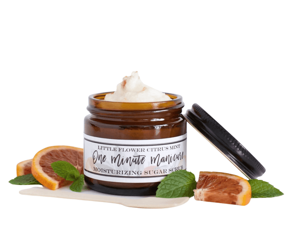 Citrus Mint Sugar Scrub 2oz - Essential Oil One Minute Hand Treatment - Little Flower Soap CoBody careCitrusEssential oilSugar Scrub