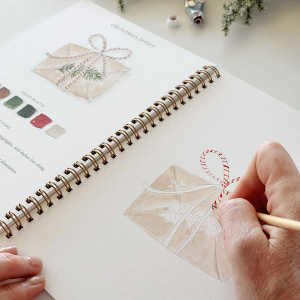 Classic Christmas Watercolor Workbook by Emily Lex Studios - Little Flower Soap Coemily lexEmily Lex Studiowatercolor coloring bookart supplies