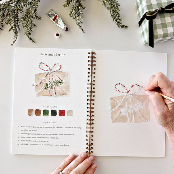 Classic Christmas Watercolor Workbook by Emily Lex Studios - Little Flower Soap Coemily lexEmily Lex Studiowatercolor coloring bookart supplies