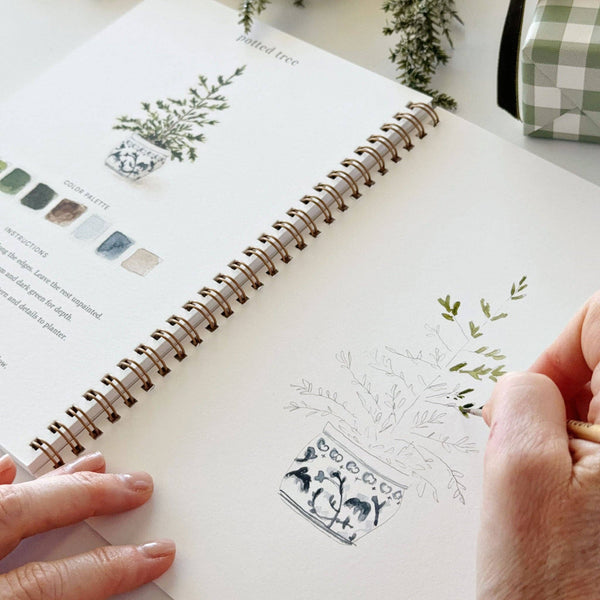 Classic Christmas Watercolor Workbook by Emily Lex Studios - Little Flower Soap Coemily lexEmily Lex Studiowatercolor coloring bookart supplies