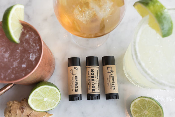 Cocktail Lip Balm Set of 3 - Funny Stocking Stuffer for Men - Little Flower Soap Co