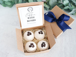 Coffee Bath Bombs - Gift Set of 4 - Little Flower Soap Co