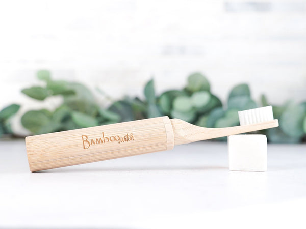 Compostable Bamboo Travel Toothbrush - Little Flower Soap Co