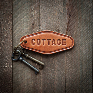 Cottage - Leather Keychain - Little Flower Soap Co