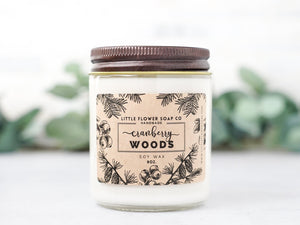Cranberry Woods - 8oz Soy Wax Candle - Little Flower Soap Co