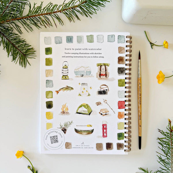 Preorder - Camping watercolor workbook -  coming soon