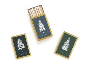Decorative Botanical Match Box - Lavender - Little Flower Soap Co