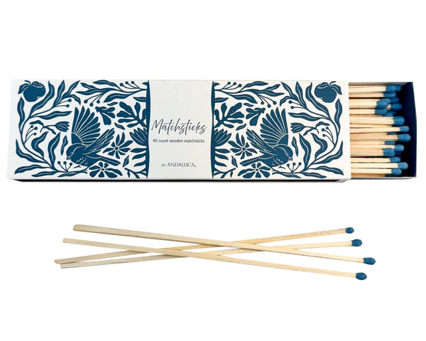 Decorative Box of Matches: Blue - Little Flower Soap Comatches