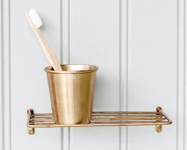 Brass Bathroom Cup – Handmade Vintage-Inspired Tumbler