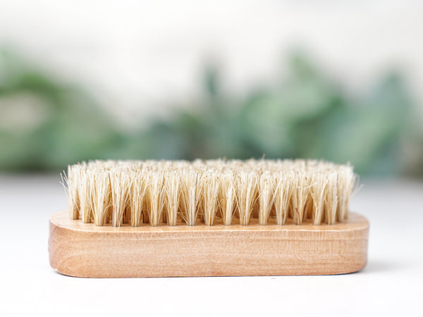 Wooden Cleaning Finger Nail Brush with Natural Pig Bristles Double Sided Fingernail  Brush - Walmart.com