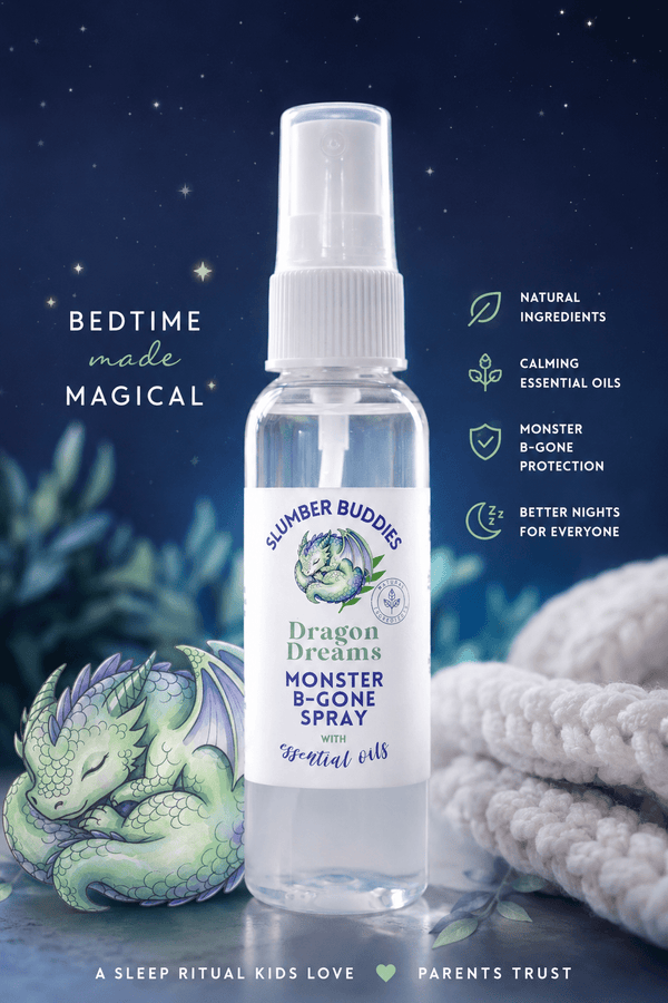 Dragon Dreams Monster Be Gone Spray - Kids Bedtime Spray - Little Flower Soap Cochamomilechamomile essential oilcortinapillow spray