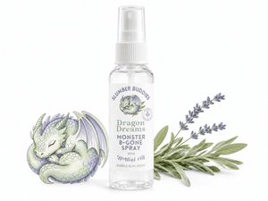 Dragon Dreams Monster Be Gone Spray - Kids Bedtime Spray - Little Flower Soap Cochamomilechamomile essential oilcortinapillow spray