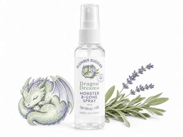 Dragon Dreams Monster Be Gone Spray - Kids Bedtime Spray - Little Flower Soap Cochamomilechamomile essential oilcortinapillow spray