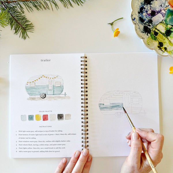 Preorder - Camping watercolor workbook -  coming soon