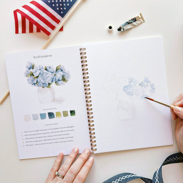 Emily Lex Studio Americana Watercolor Workbook - Little Flower Soap Co4th - of - julyart - activitycraft - kitart supplies