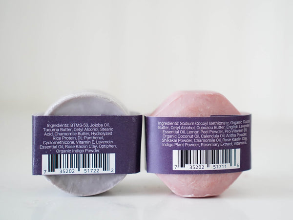 English Lavender Shampoo & Conditioner Bar Set - Little Flower Soap CoBath and Showerconditioner barhair care sethair