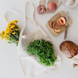 Everyday Cotton & Mesh Tote - Little Flower Soap Co