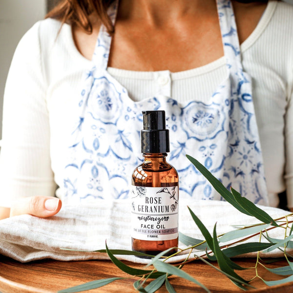 Face Serum - Geranium Face Oil for all skin types - Little Flower Soap Co