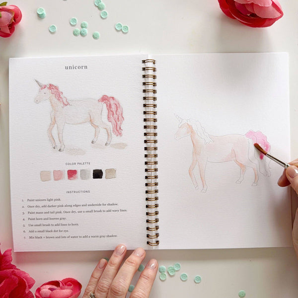 Fairytale Watercolor Workbook by Emily Lex Studio - Little Flower Soap Cobeginner watercolor kitemily lexEmily Lex Studiocrafting kit
